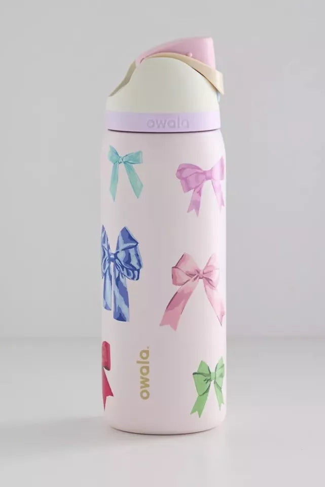 Owala "Girlhood" 32oz Free Sip Limited Edition Exclusive - Pink Bows