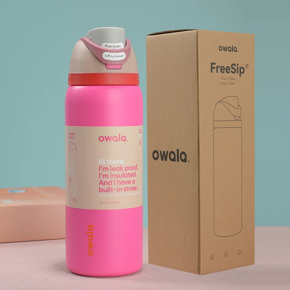 Owala Insulated Stainless Steel Water Bottle with Straw BPA- 24Oz/32Oz